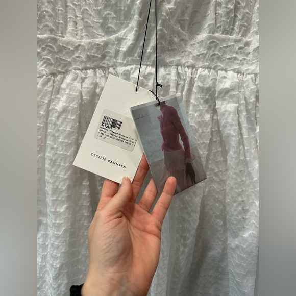 NWT Cecilie Bahnsen Heather pleated broderie midi dress - Picture 8 of 9